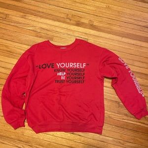 A red sweater, by wound up size L(11-13)